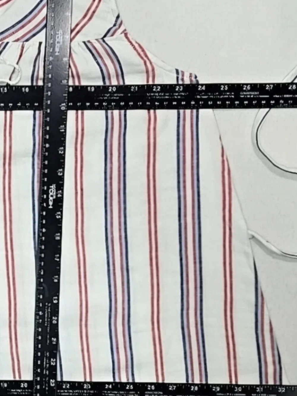 Seven7 Womens Large Sleeveless Tasseled Beachy Cotton Top White Red Blue Striped
